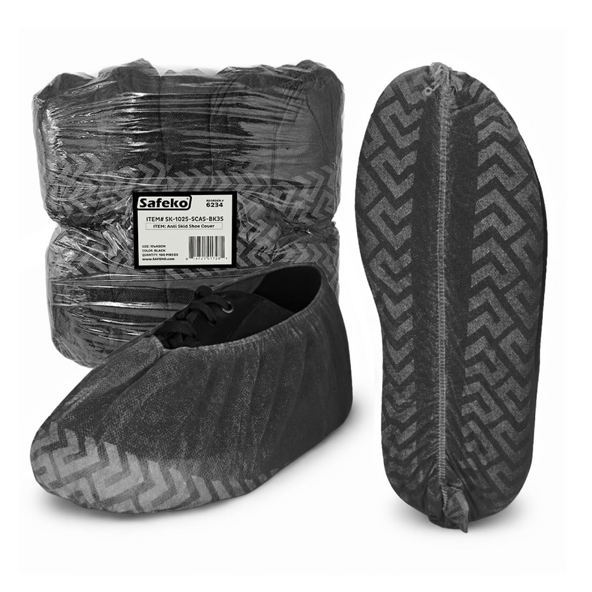 SAFEKO premium disposable boot covers with non-slip bottom for safer floors