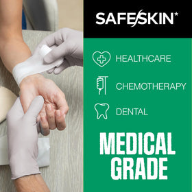 Ambidextrous SAFESKIN nitrile gloves fit either hand for versatile use.
