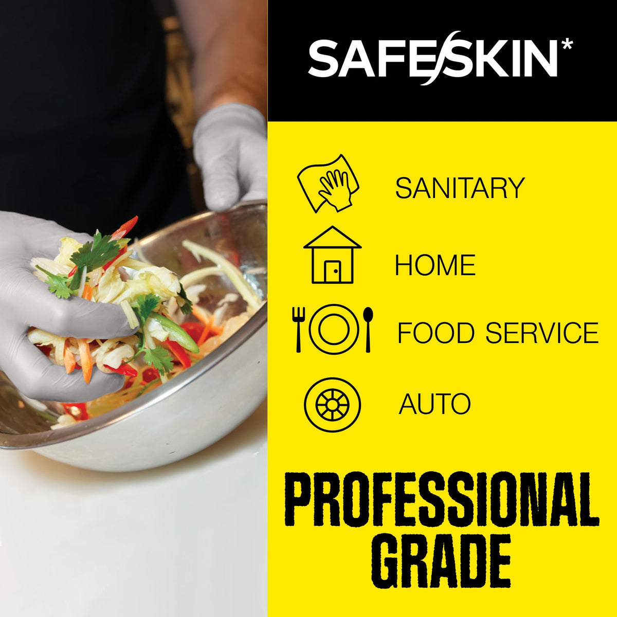 Dental procedures-friendly SAFESKIN nitrile gloves offering precise touch.