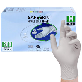SAFESKIN nitrile gloves in SMARTPULL dispenser for quick, hygienic access.