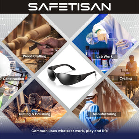 SAFETISAN durable anti-scratch eyewear suitable for woodworking, painting, and more.