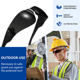 SAFETISAN wrap-around comfort fit for extended wear during labs, construction, or DIY.