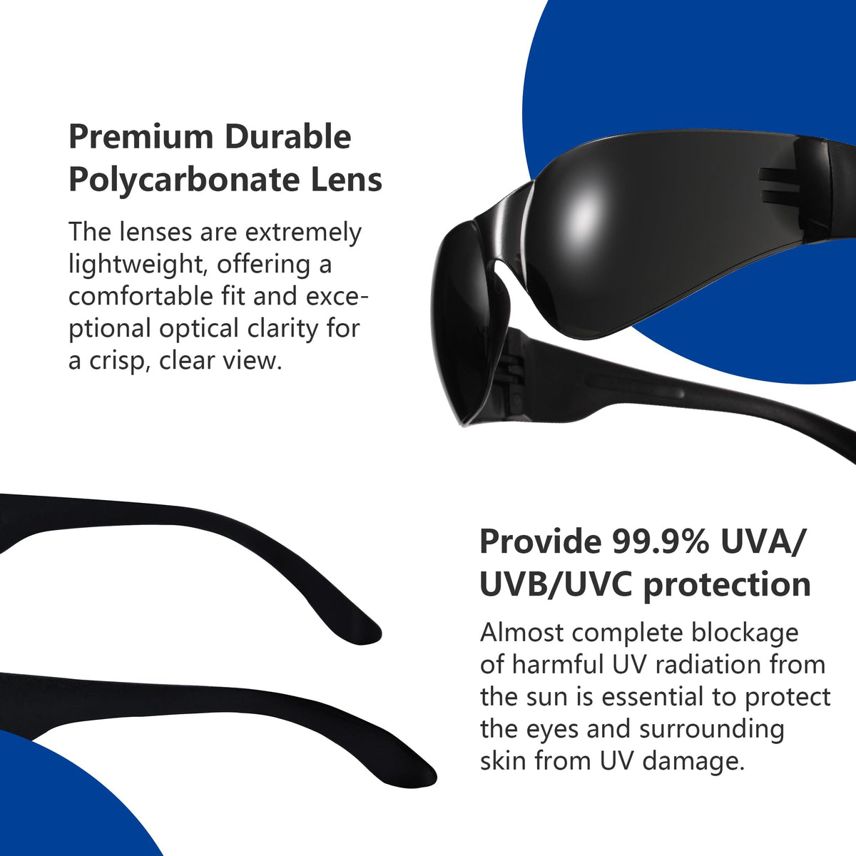 SAFETISAN UV protection sunglasses replacement for sunny days on the job.