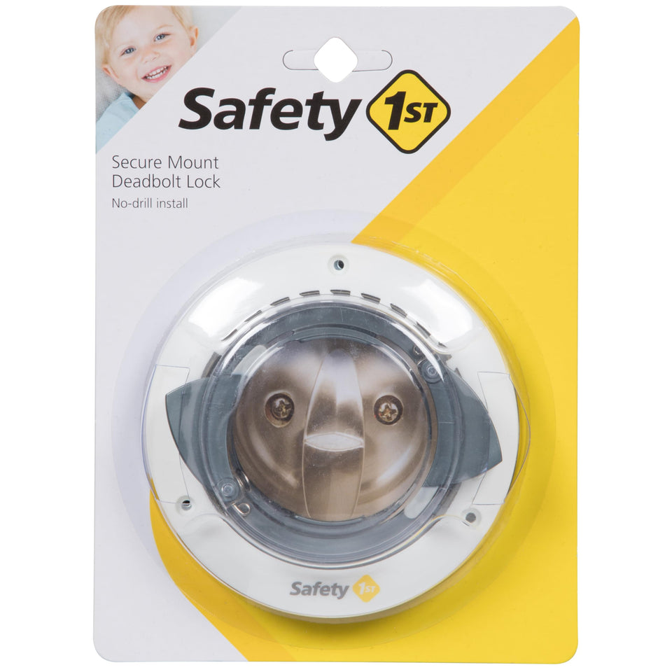 Safety 1st Secure Mount Deadbolt Lock front view with drill-free design