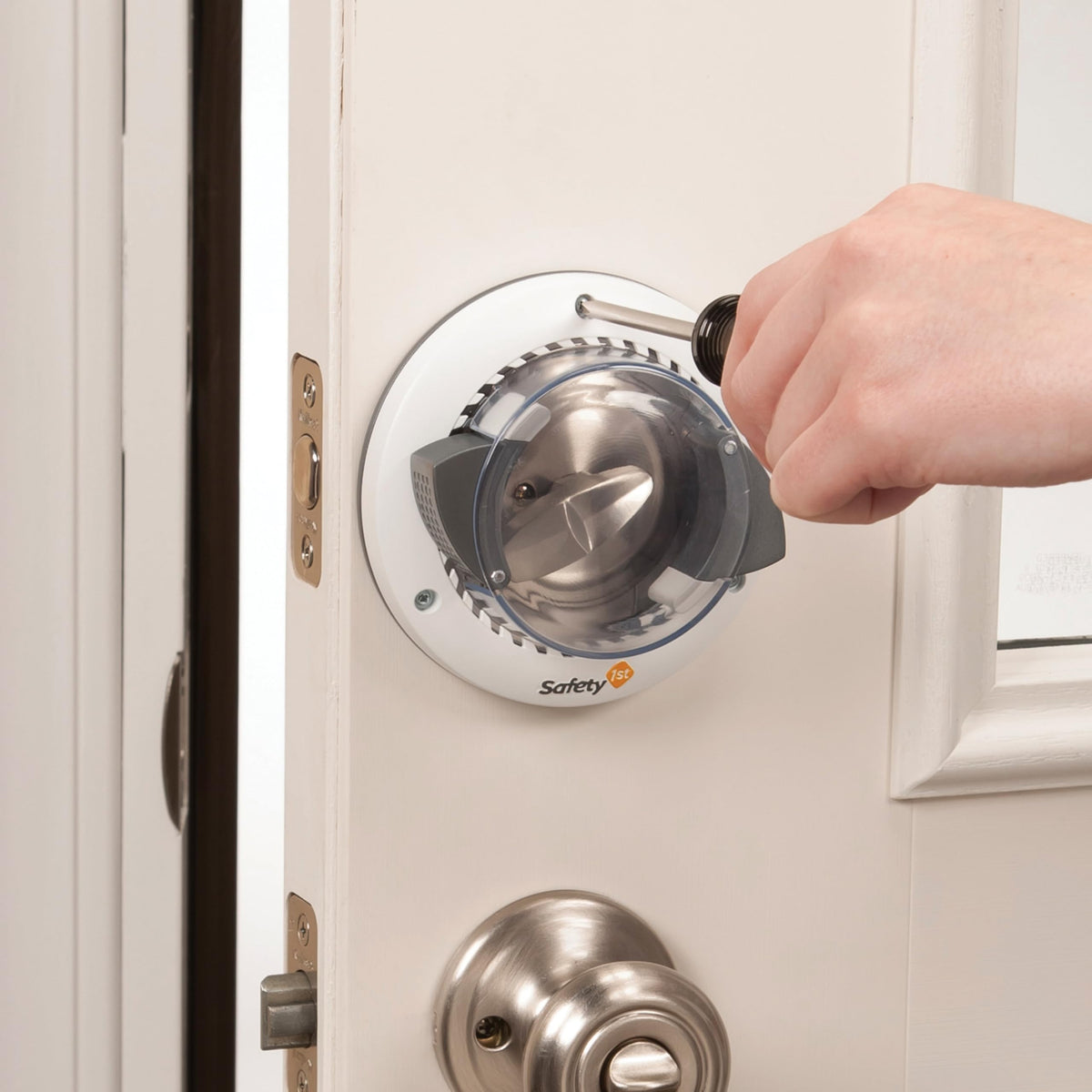 Safety 1st lock installation steps shown for easy setup