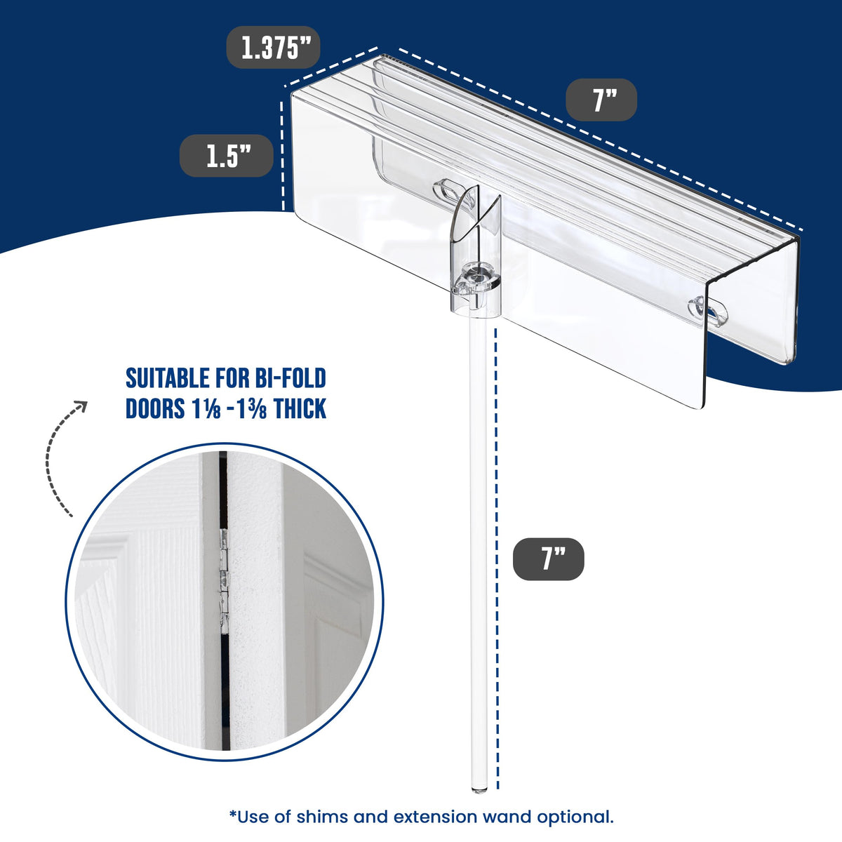 Safety Innovations lock on bifold doors uses unbreakable polycarbonate.