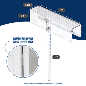 Safety Innovations lock on bifold doors uses unbreakable polycarbonate.
