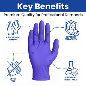 SAFEWAY USA powder-free, latex-free nitrile gloves for sensitive skin and daily tasks