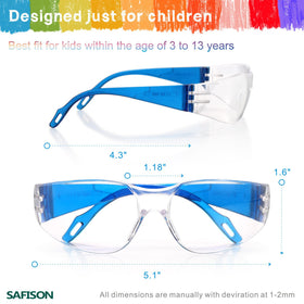 SAFISON durable polycarbonate lenses resist scratches for long-lasting clarity.