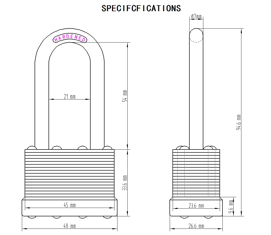 SafiSwords padlocks ideal for indoor and outdoor storage.