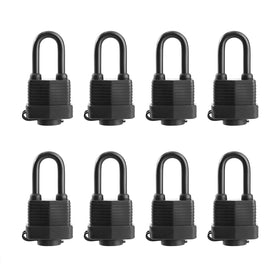 SafiSwords waterproof padlock pack of 8, front view for outdoor security.