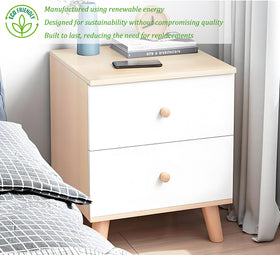 Safiyya white dresser and door decor using removable wallpaper for instant style changes.