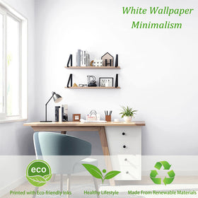 Safiyya waterproof white wallpaper cleans easily with a wipe for durable surfaces.