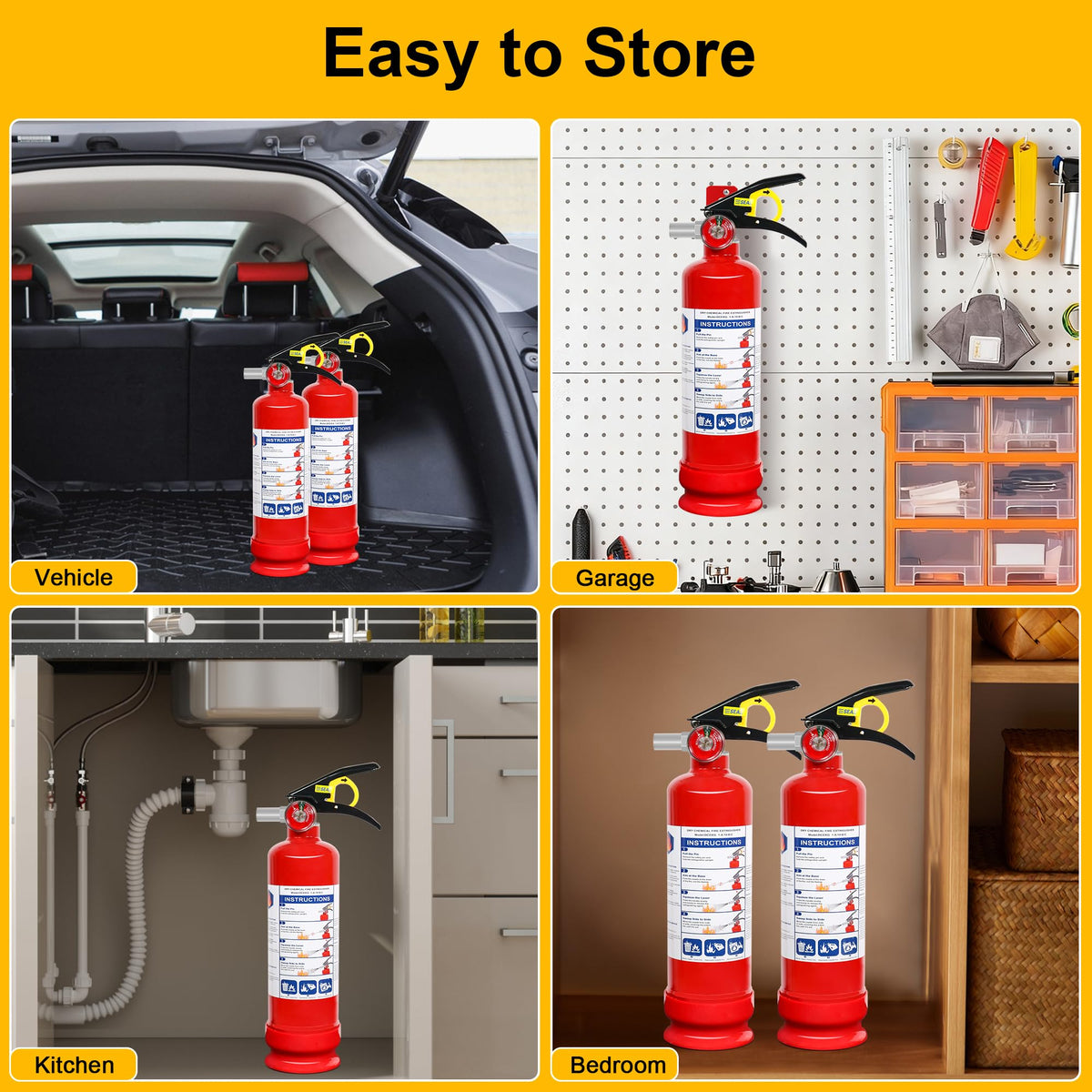Sagafe dry powder action ready to suppress A, B, and C fires