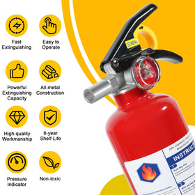 Sagafe extinguisher quick-release handle shown for fast activation
