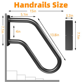 Sahans U shape grab bar non slip grip aids steady footing