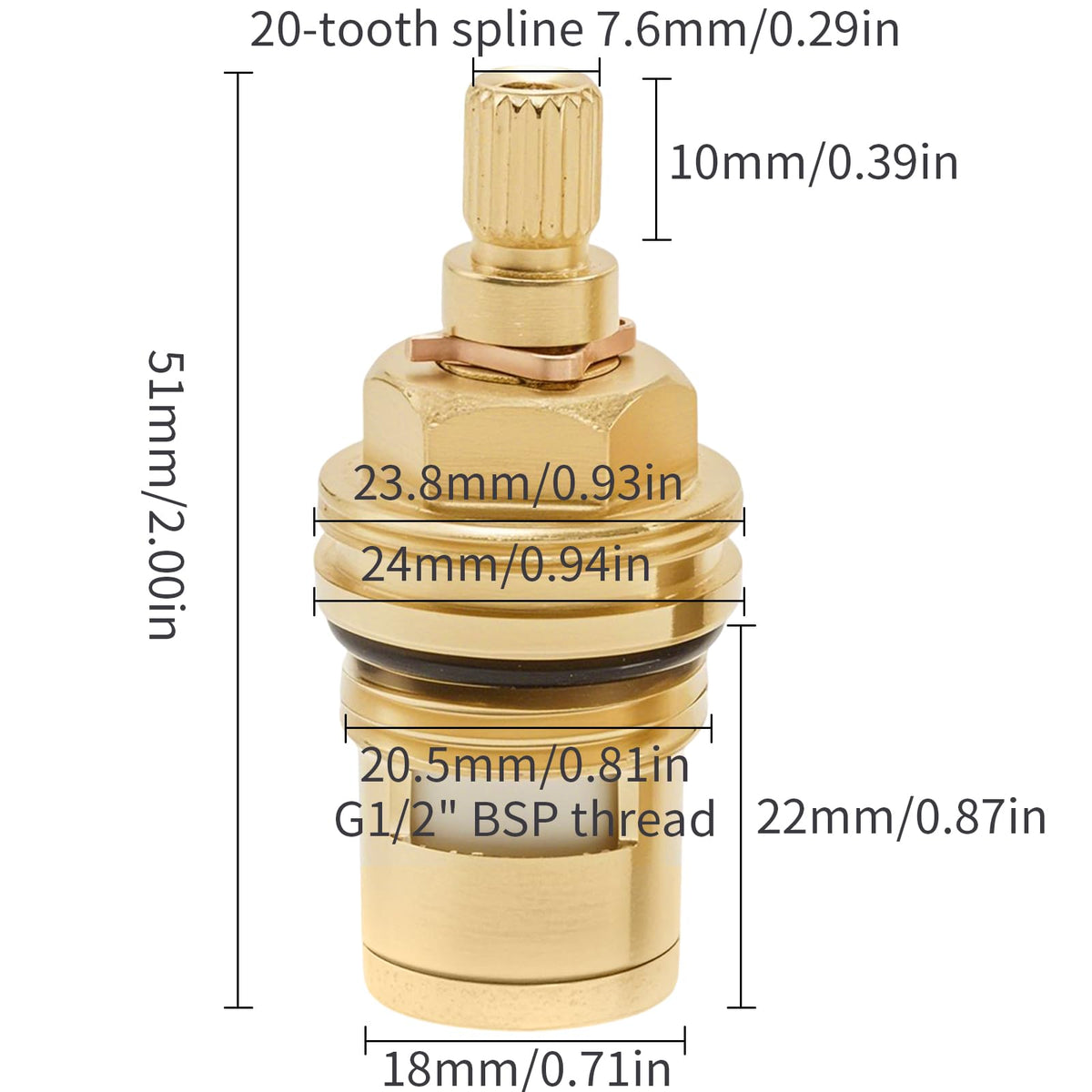 Saihisday brass-ceramic replacement cartridge for durable performance