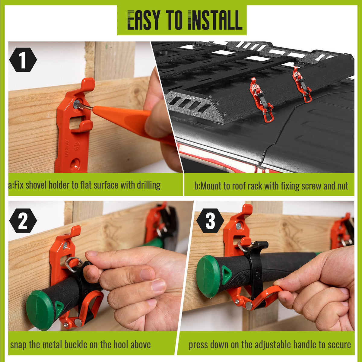 Installation on flat surface shows easy mounting for trucks and racks