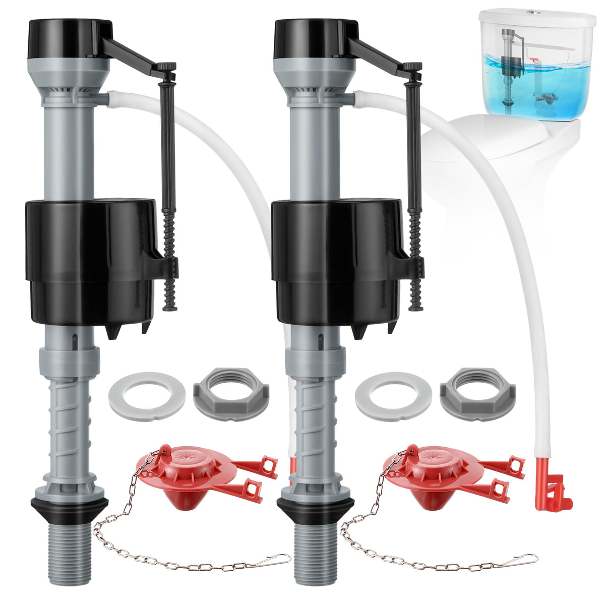 Saillong toilet float replacement kit for dual sets improves flush control and efficiency.