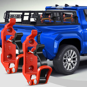 Saillong tool organizer securing axes and rakes on a vehicle