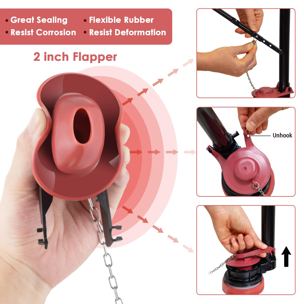 Saillong universal toilet flush kit fits most tanks for easy upgrades.