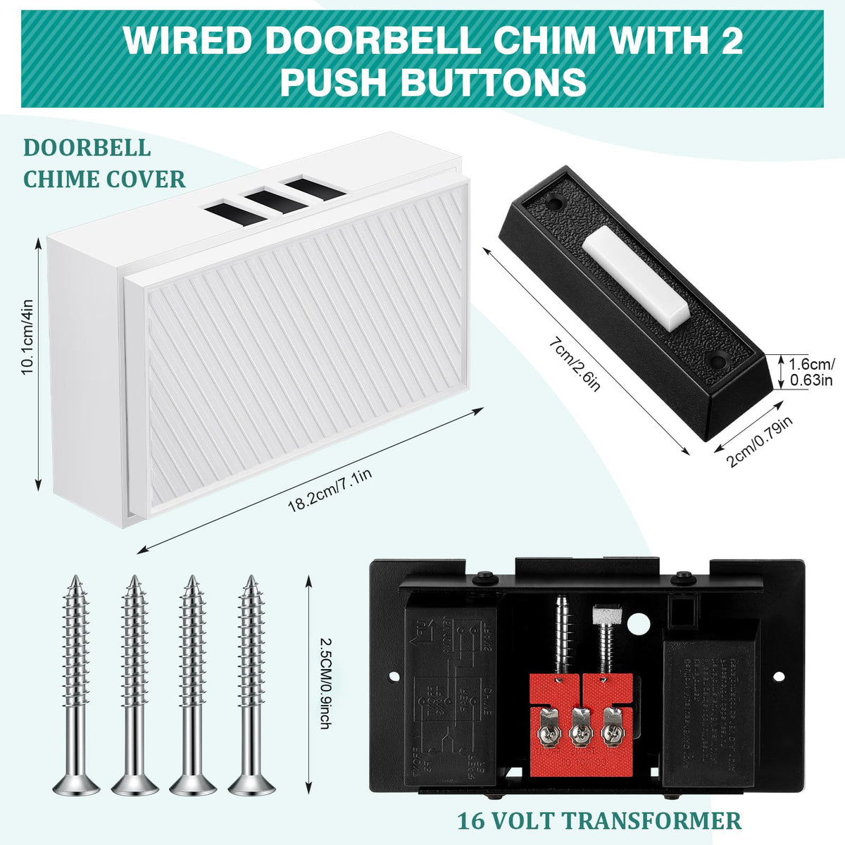 Saillong two-tone chime distinguishes front and rear entries.