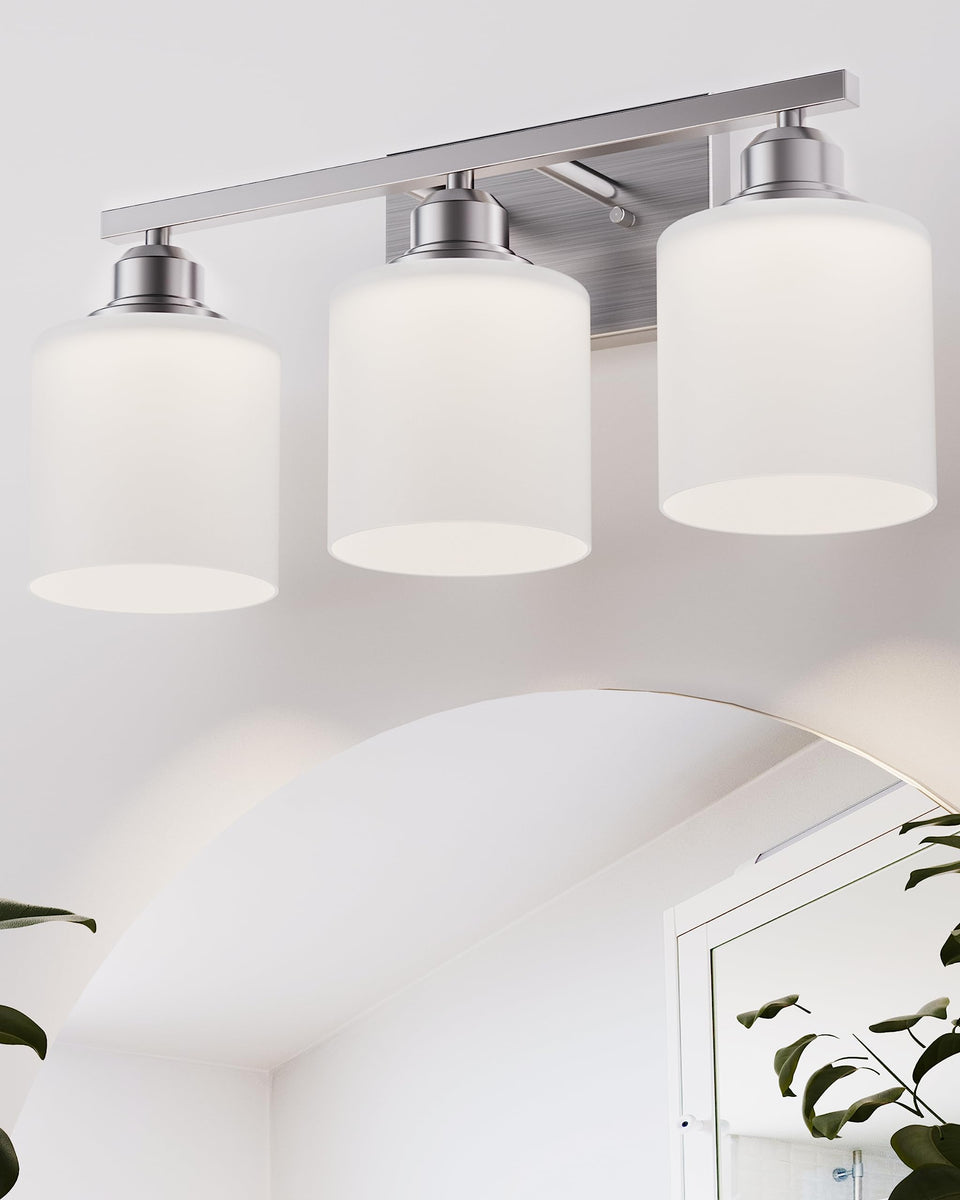 Sailstar 3-light vanity light over mirror for even, soft bathroom illumination