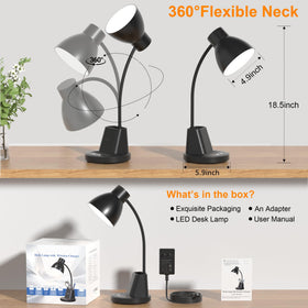 Sailstar lamp features a flexible 360-degree gooseneck for precise light.