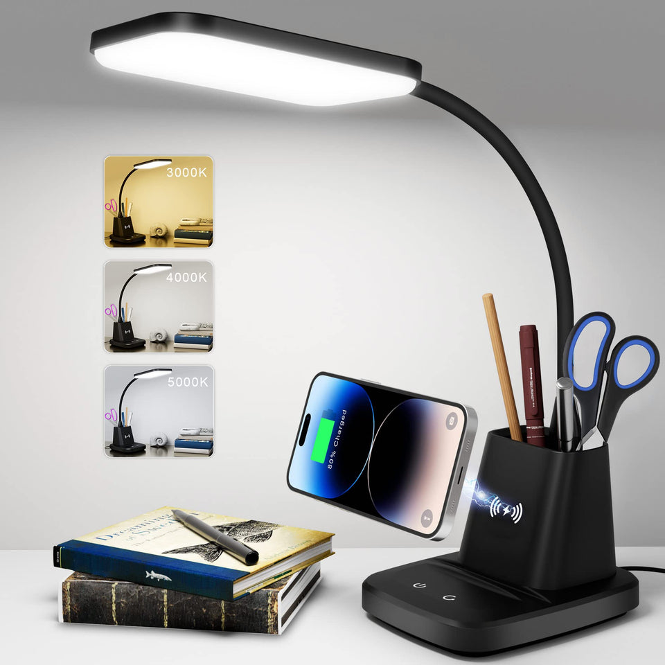 Sailstar Desk Lamp with wireless charger for convenient on-desk charging.