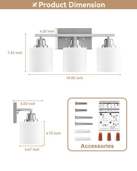 Sailstar dimmable-compatible vanity light suitable for warm or cool moods