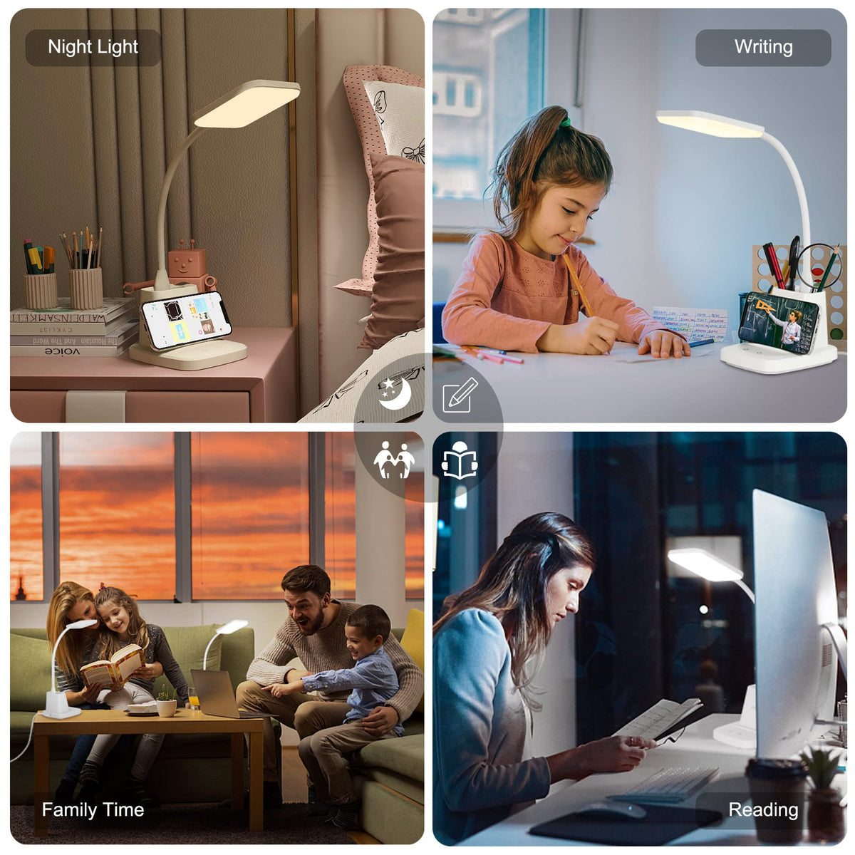 Sailstar dorm-friendly lamp with storage for study essentials