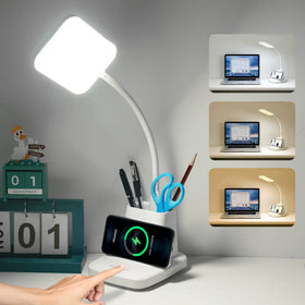 Sailstar LED desk lamp with wireless charger for convenient desk charging