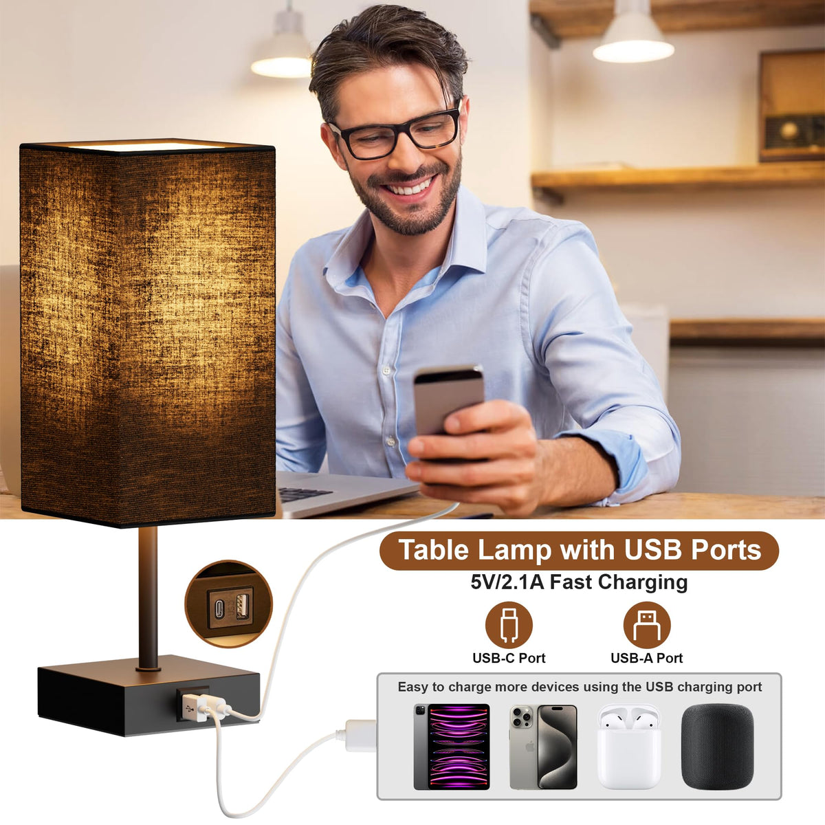 Sailstar table lamp assembly guide shows simple setup steps.