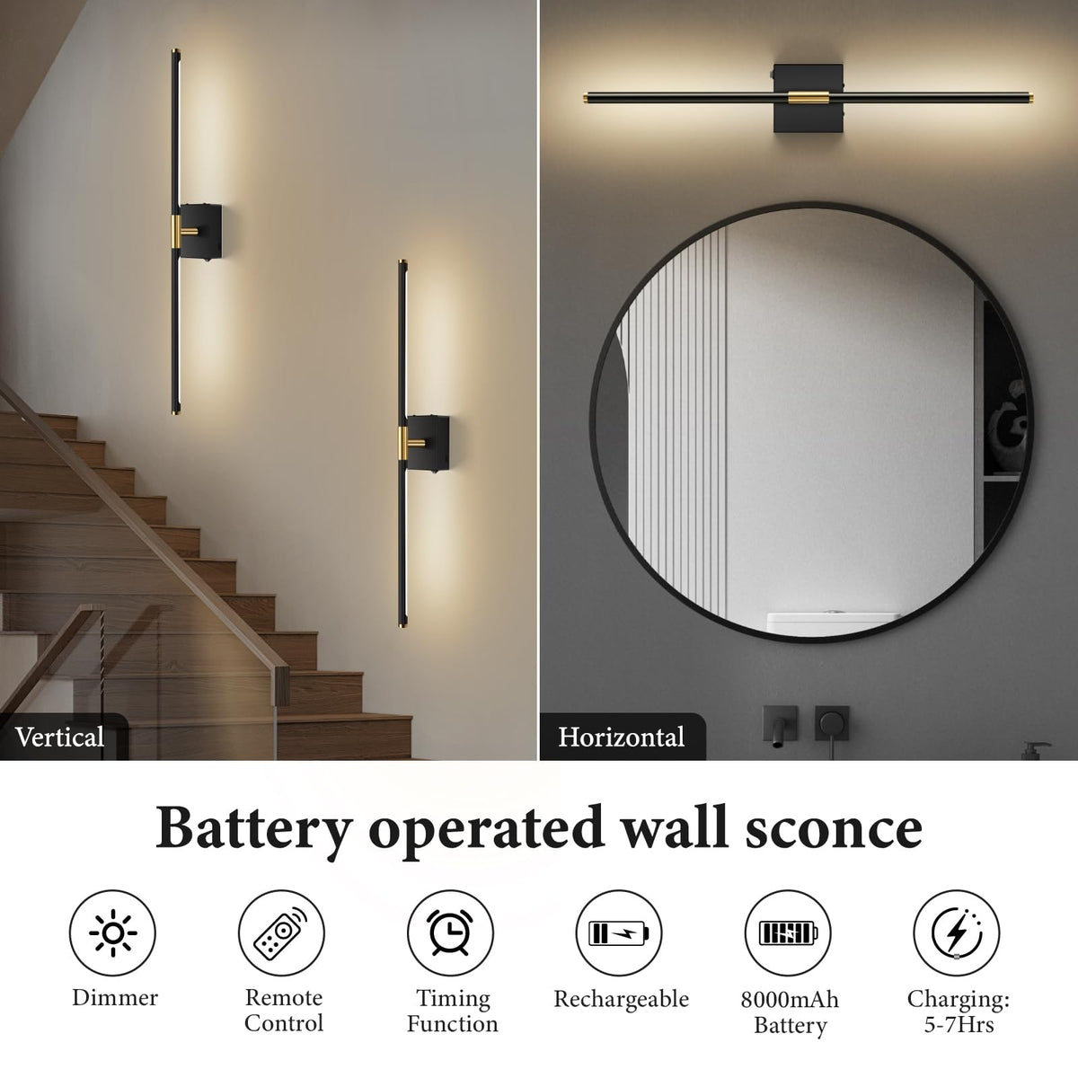 SAIMAND LED dimmable wall light with flicker-free illumination