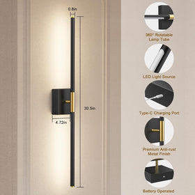 SAIMAND matte black finish wall sconce for durable decor
