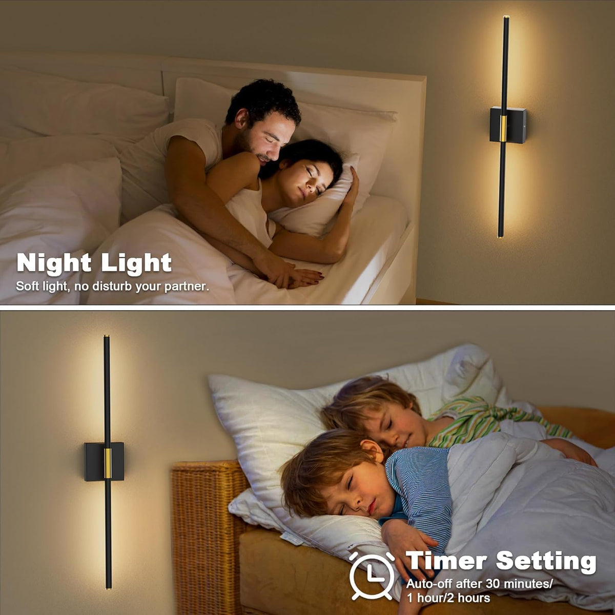 SAIMAND two-pack wall lights for hallway or living room lighting
