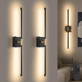 SAIMAND wall sconce with remote control for adjustable brightness