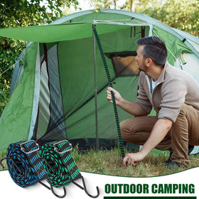 Saintrygo bungee cords are ideal for securing luggage, tents, and tarps on trips.
