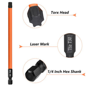 Saipe torx bit set includes 13 sizes from T5 to T40 for versatile tasks.