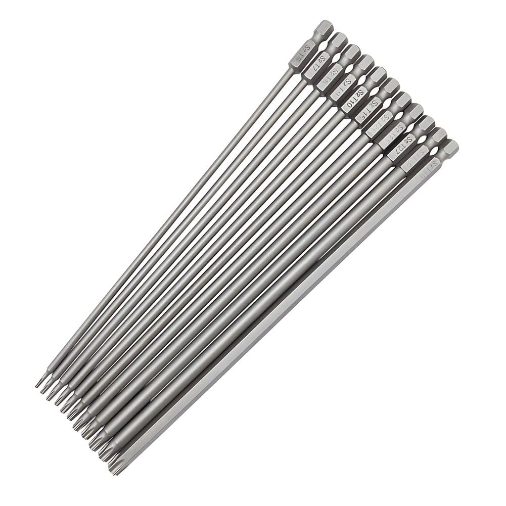 Saipe torx bit set 200mm with magnetic tip for easy screw pickup in tight spaces