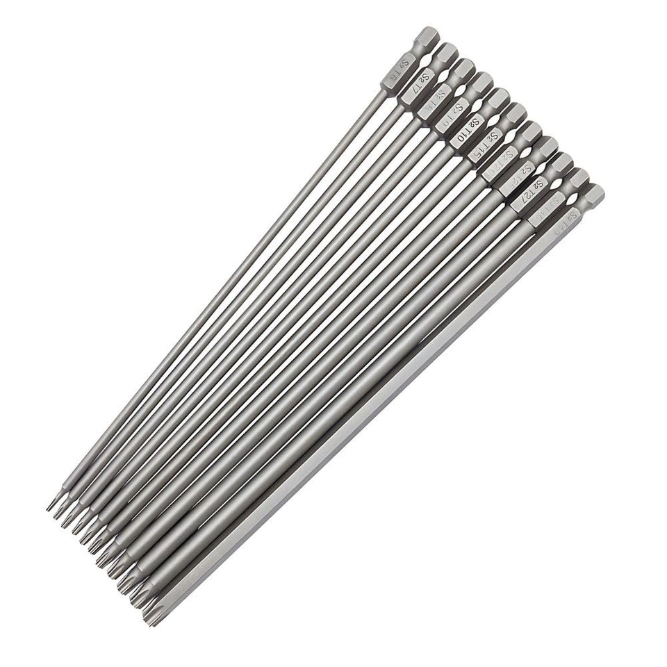 Saipe torx bit set 200mm with magnetic tip for easy screw pickup in tight spaces