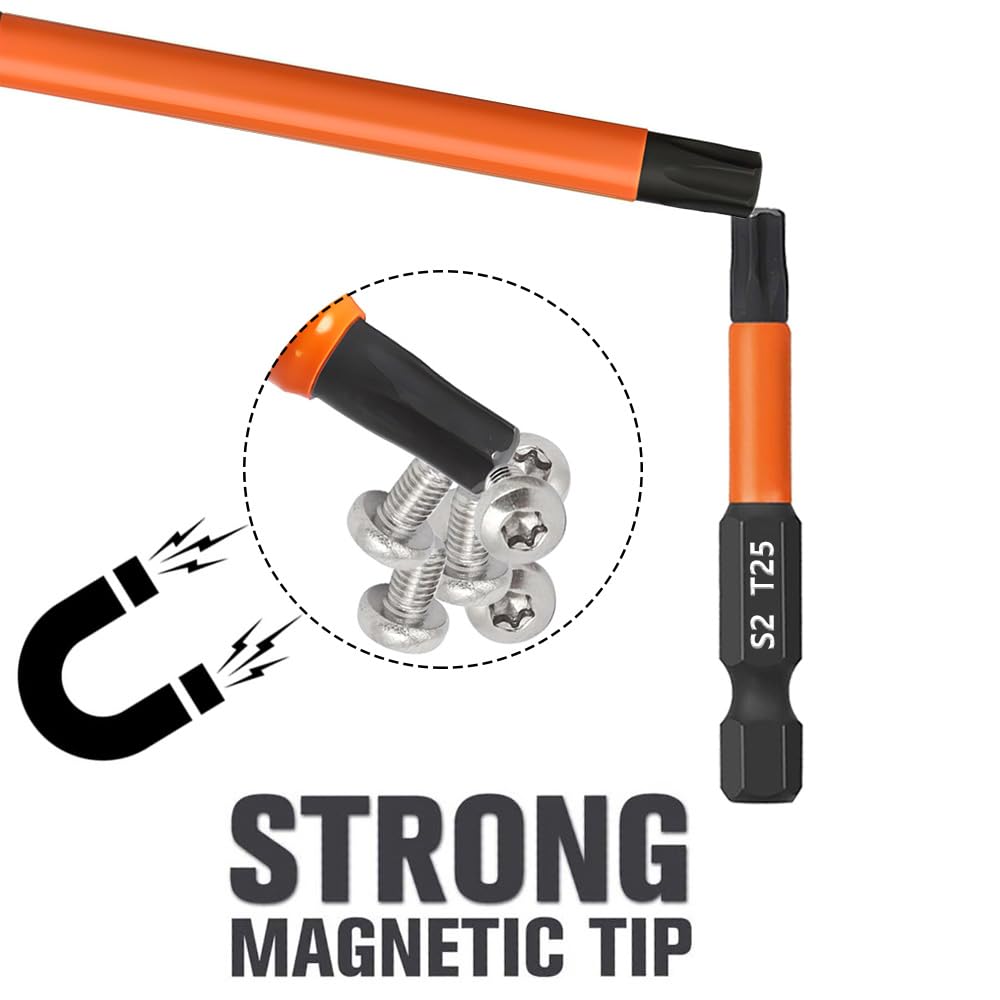 Saipe torx bit set stored in a rubber holder for easy transport.