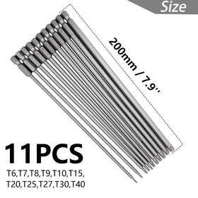 Saipe torx bits T6 to T40 for tamper-proof security screws