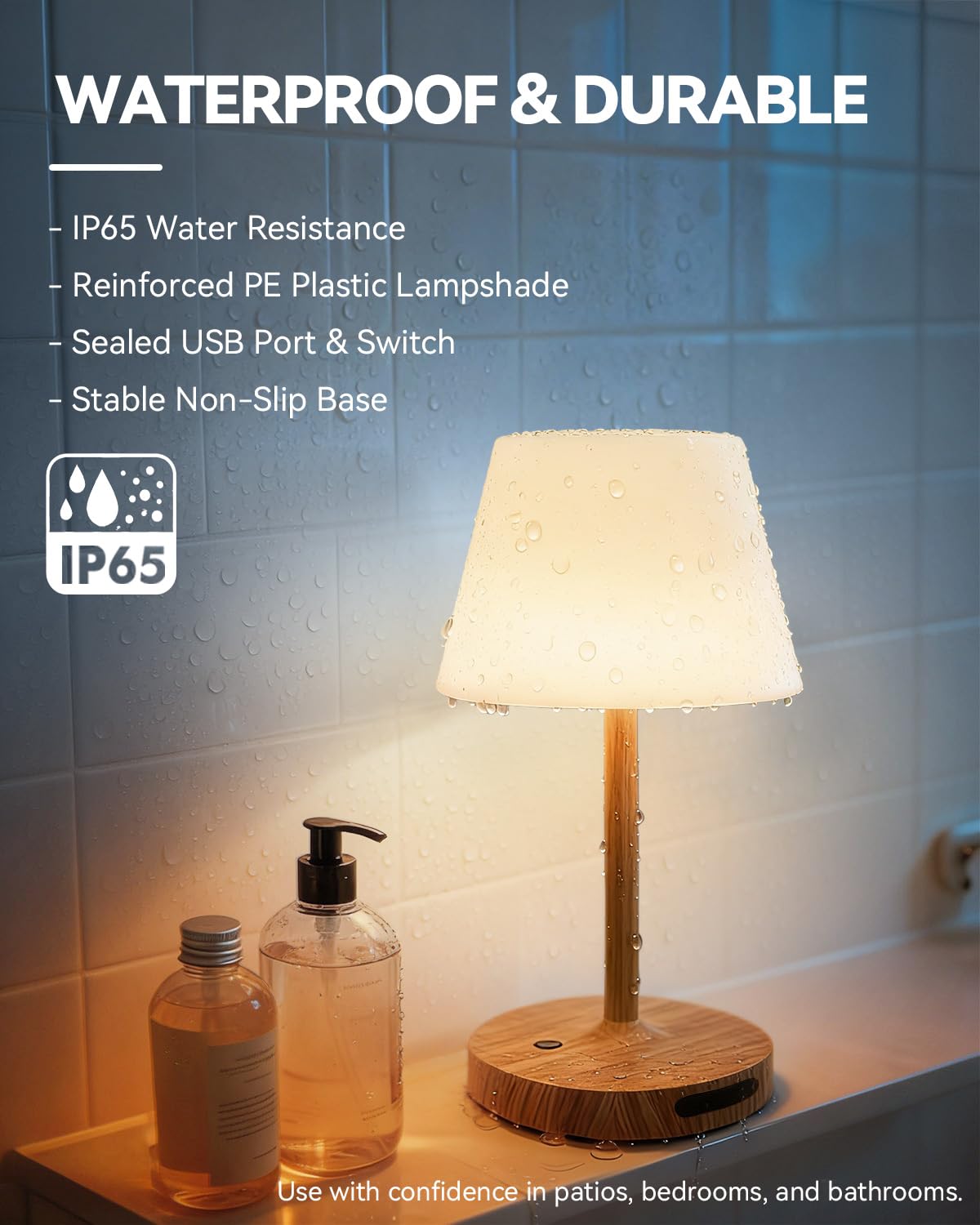 SAIWEYA outdoor lamp on patio provides ambient night lighting