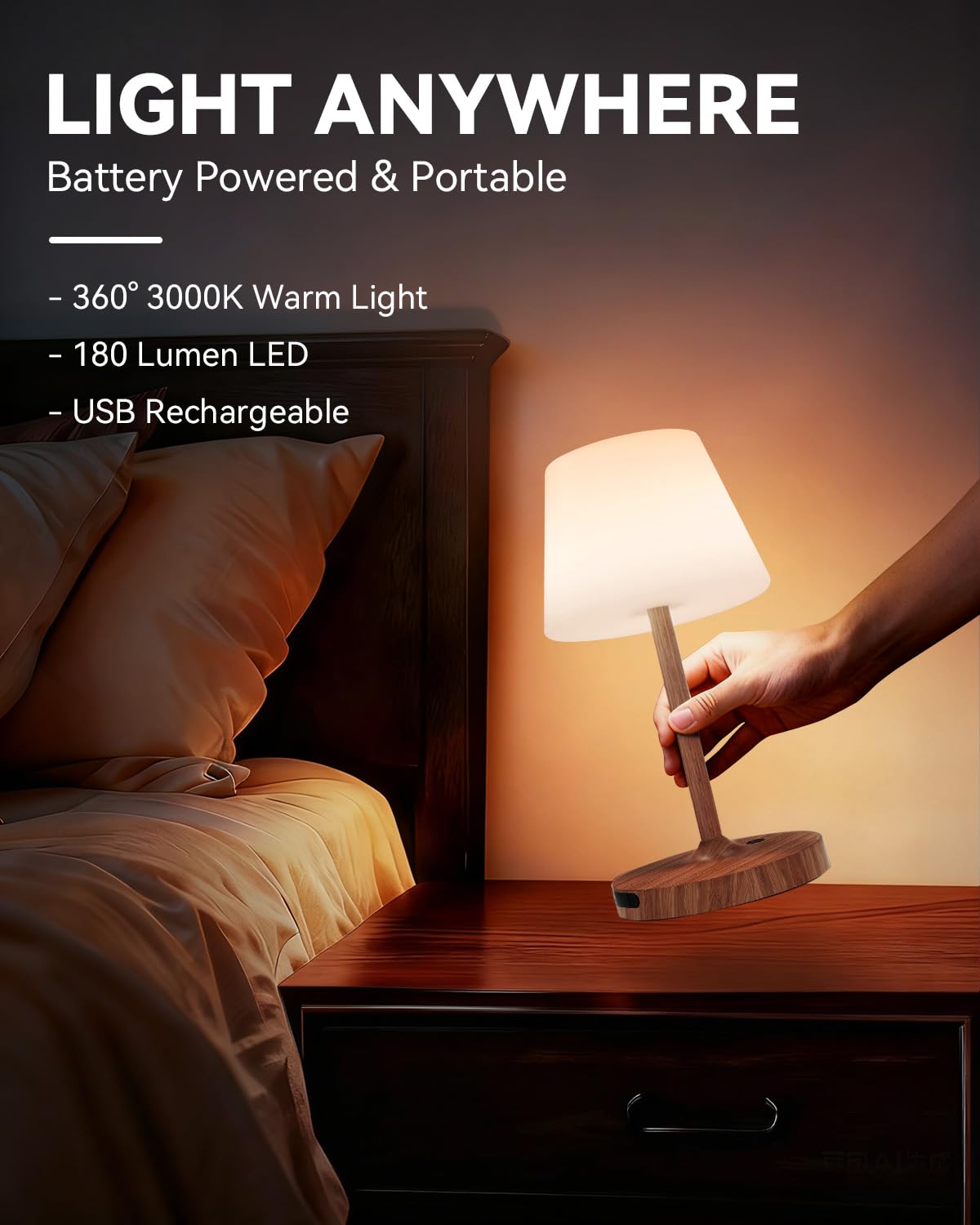 SAIWEYA 5200mAh battery life offering long runtime for evenings outdoors