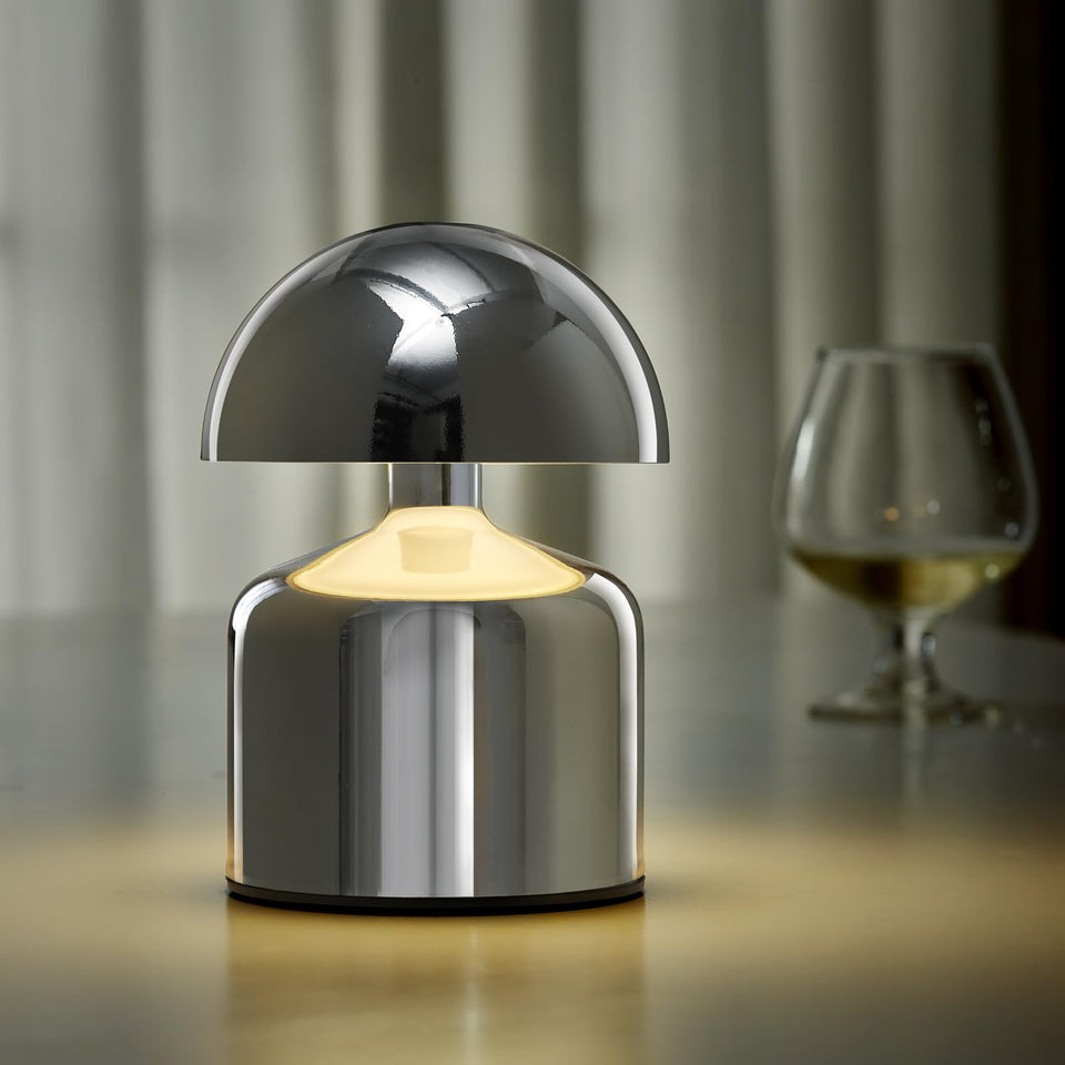 SAIWEYA mushroom lamp close-up showing tactile dimming for ambient control
