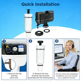 Duckbill valve and filter screen included for reliable valve performance.