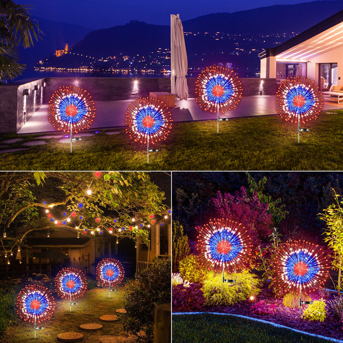 Sakayo outdoor lights cast a celebratory glow for summer evenings.