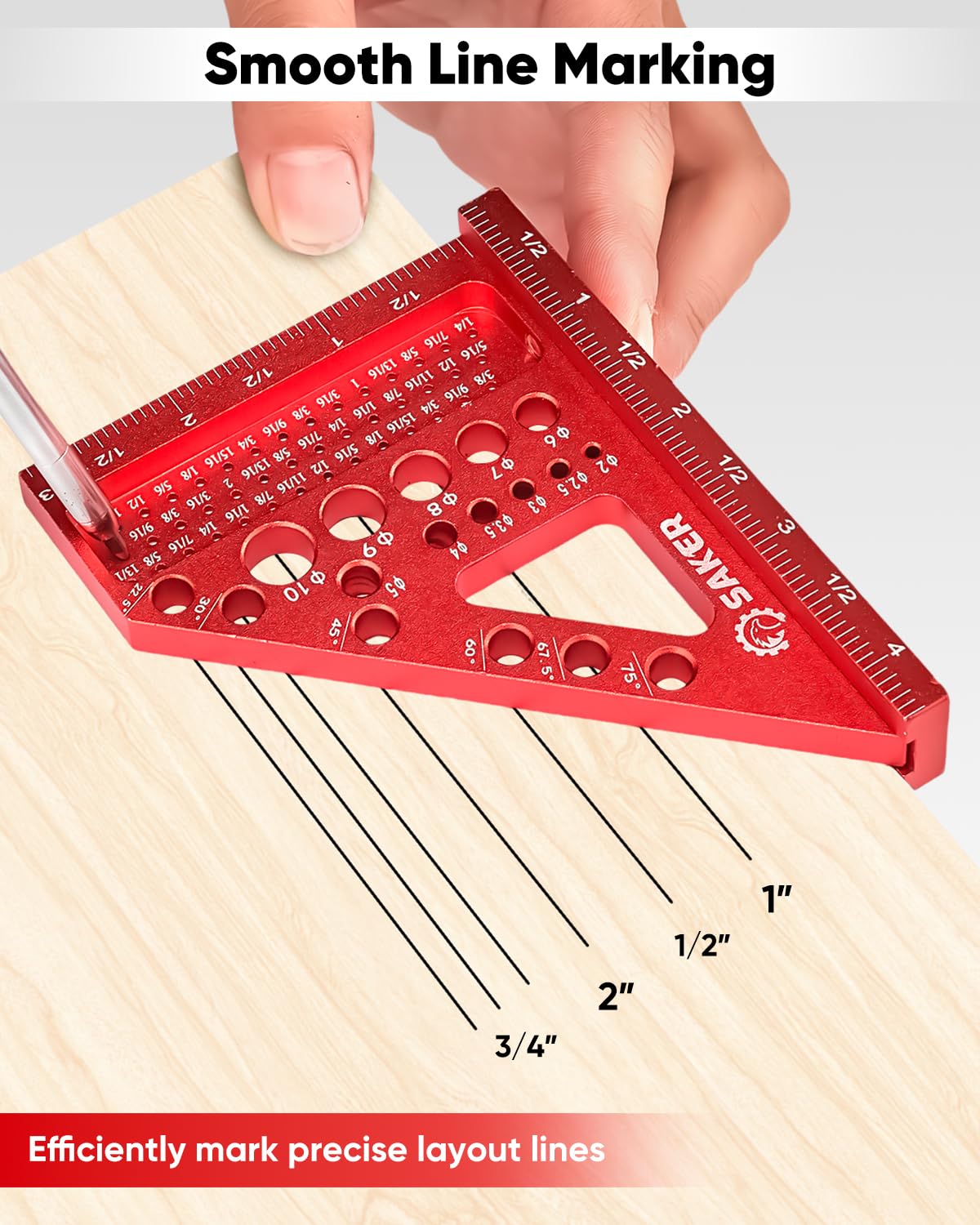 Saker 3D angle pin locked at preset angles for stable layout.