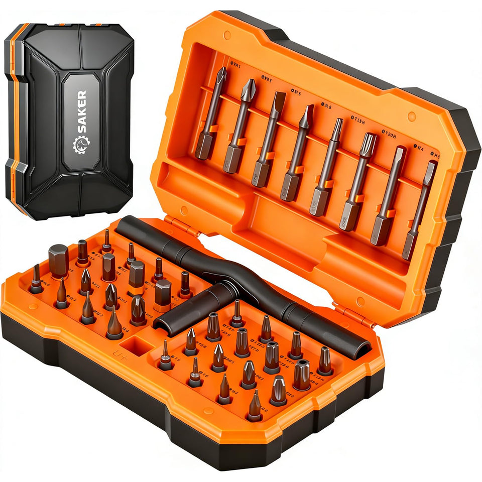 Saker 42-in-1 magnetic screwdriver kit with T-handle for precise repairs